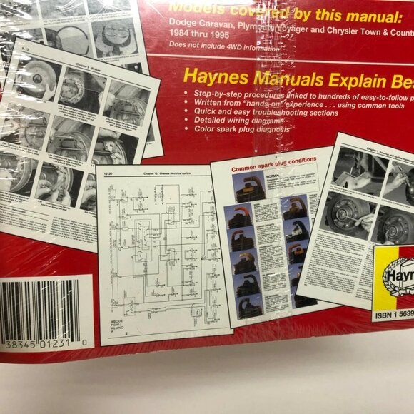 Haynes 30010 Manual 1231 1984 - 1995 Caravan Plymouth Voyager & Town & Country - Picture 5 of 7